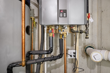 Tankless water heater connected to recirculatory.
