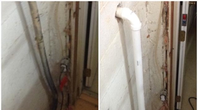 Sump Pump Discharge Line Photo