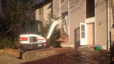 25' sewer replacement to the county main. Photo
