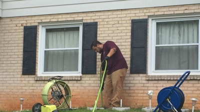 Chris Jetting at a Customer's Home Photo
