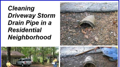 Heavily Clogged Storm Drain Photo