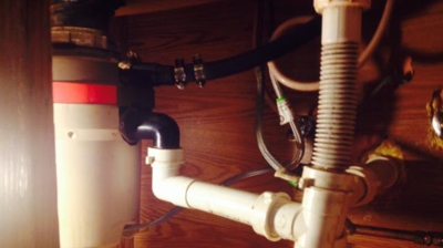 Faulty Kitchen Sink Drain Line Install Photo