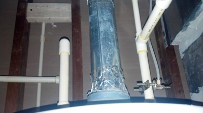 Improper Water Heater Installation Photo