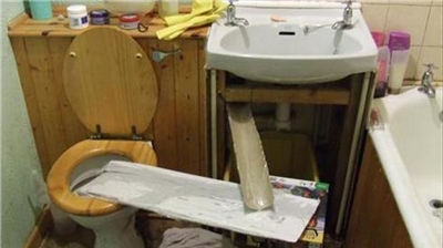 Goodness! I think it's time to call DB's and snake out that sink. Photo