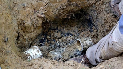 Broken Sewer Line Photo