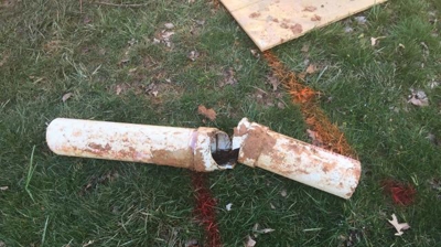 Broken PVC Drain Line Photo