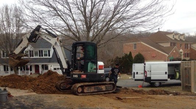 Repairing a Sewer Line Photo