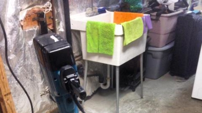 Our CVC camera confirmed and located the break in the pipe. Photo