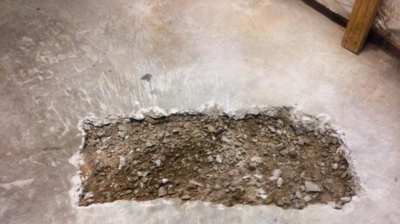 Solid foundation supporting the repair prior to sealing. Photo