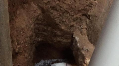 Pipe Tapping into Main Sewer Photo