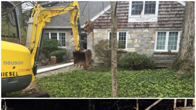 Before and after. The guys worked until night to get it done right. Photo