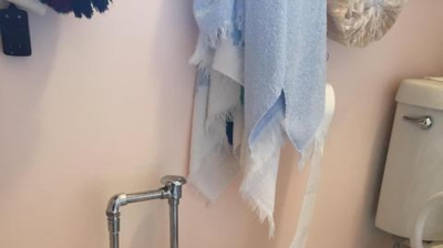 Bidet sprung a leak! Repair performed following the homeowner shutting off the water given the water alarm notice. Photo