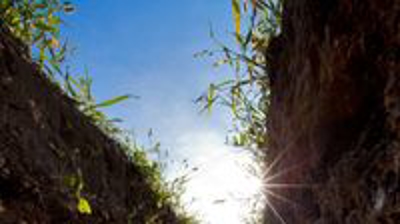 Trench Excavation for Waterline Replacement Photo